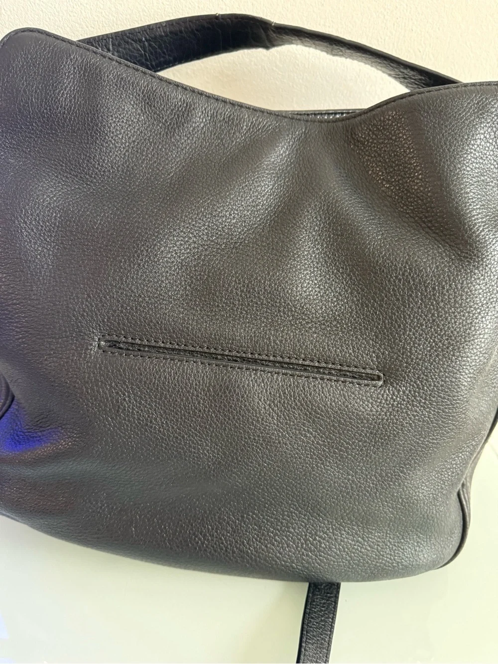 Michael Kors Black Pebbled Leather Hobo Shoulder Bag with Gold Hardware